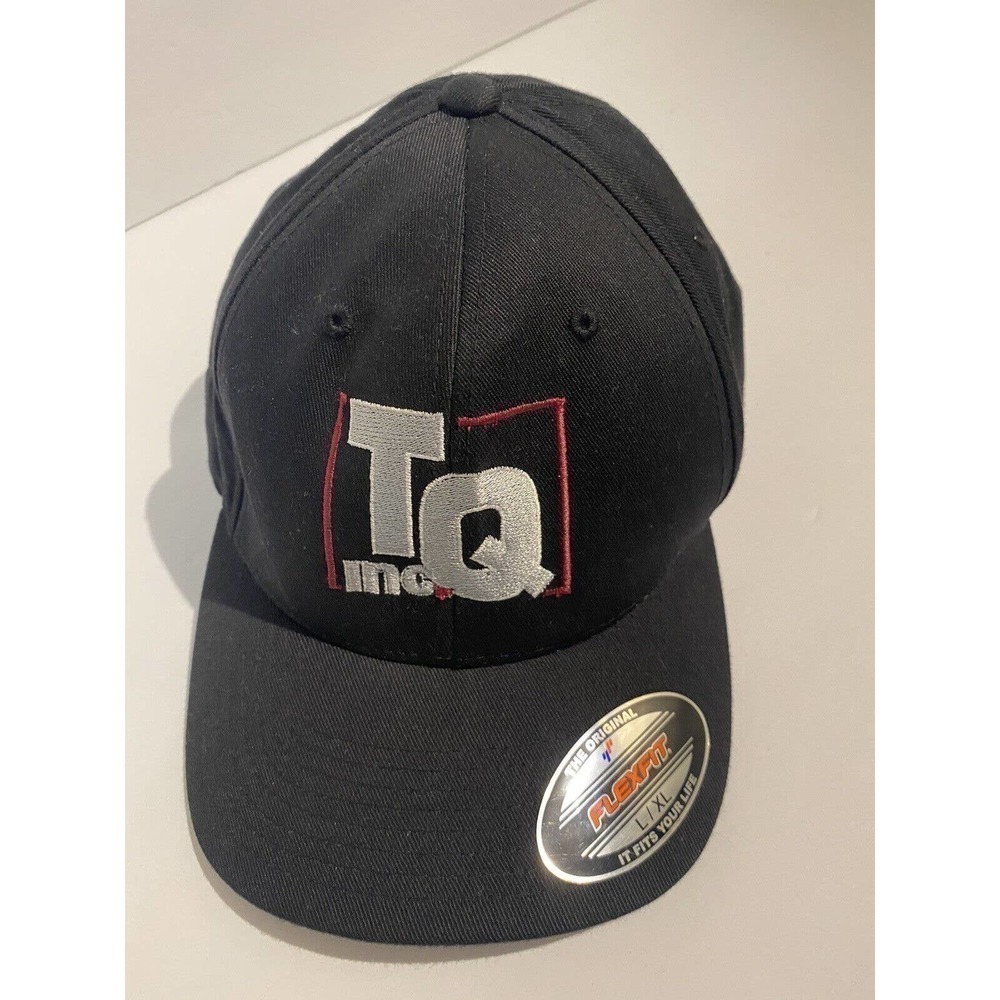 Original Port Authority Hat L/XL Black Flat Bill Flex Fit Baseball Cap
